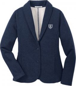 Ladies Fleece Blazer, Navy